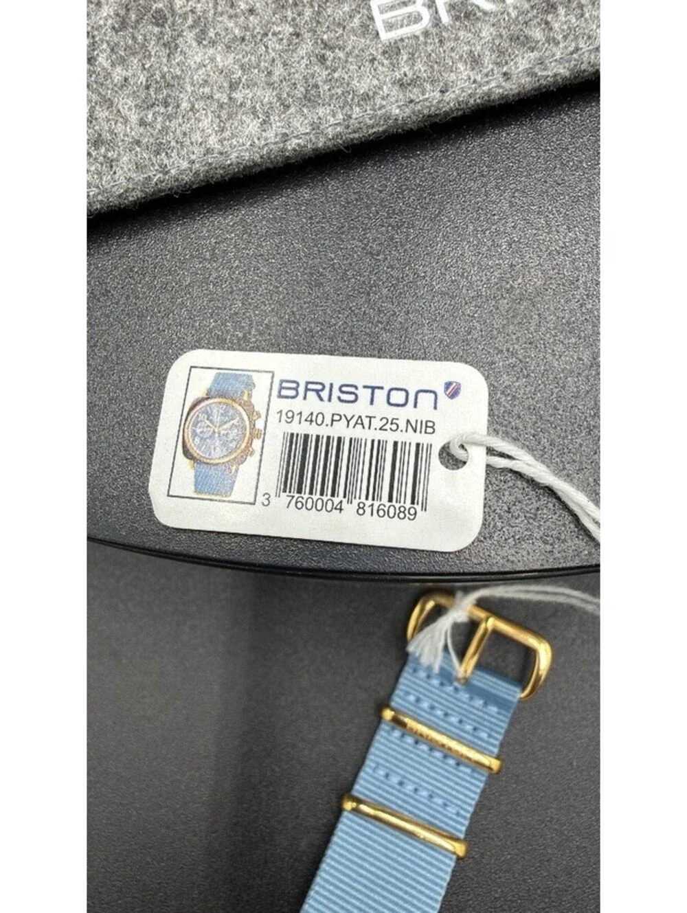 Briston Clubmaster Chronograph Tortoise Acetate + Blue Strap